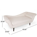 Auroral - Velvet Upholstered Chaise Lounge With Scrolled Arms And Tapered Legs