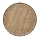 Elegant Coffee Table With Rimmed Top And Curved Design