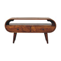 Solid Wood Circular TV Stand