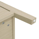 Modern 2 Door 3 Drawer Storage Cabinet, Buffet Cabinet With 2 Embossed Door For Living Room, Kitchen, Entryway - Natural