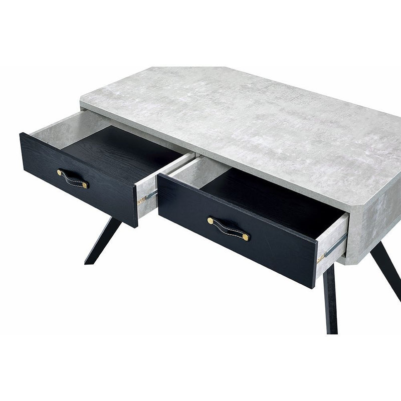 Magna - Desk - Faux Concrete & Black