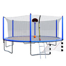 16Ft Trampoline With Basketball Hoop Pump And Ladder (Inner Safety Enclosure) With Soccer Goal