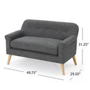 Classic Loveseat With Rolled Armrests And Button Tufting