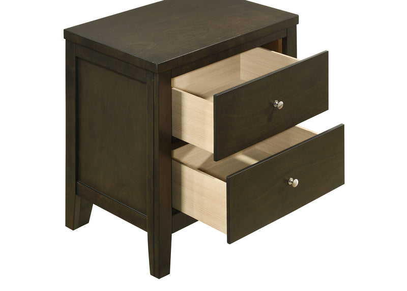 Wilkes - 2-Drawer Nightstand Bedside Table - Dark Cocoa