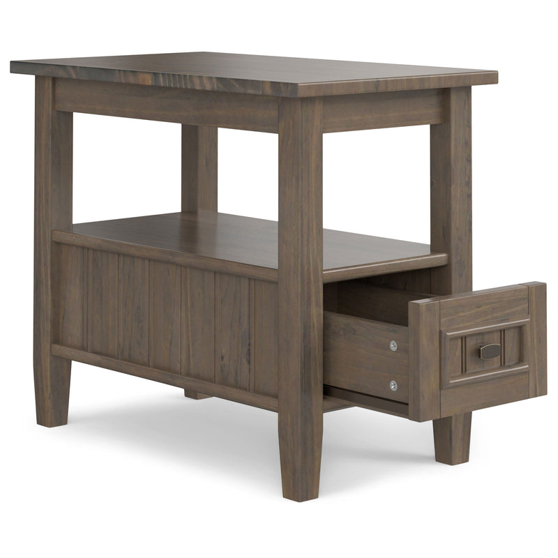 Lev - Narrow End Table - Smoky Brown