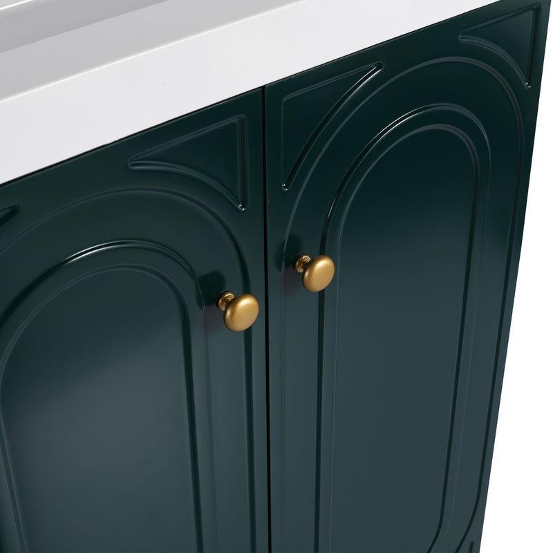 Modern Freestanding Bathroom Vanity With Soft Close Cabinet Doors
