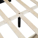 Full Size Upholstered Daybed with 2 Storage Drawers Sofa Bed Frame No Box Spring Needed, Linen Fabric (Yellow)