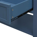 2 Drawer Side Table, American Style, End Table, Suitable For Bedroom, Living Room, Study