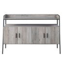 Samiya - TV Stand - Gray Oak & Black Finish - Atlantic Fine Furniture Inc
