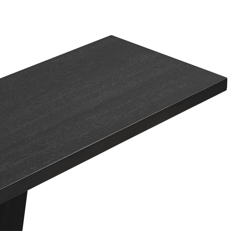 Console Table With V Shape Base, Sculptural Entryway Accent