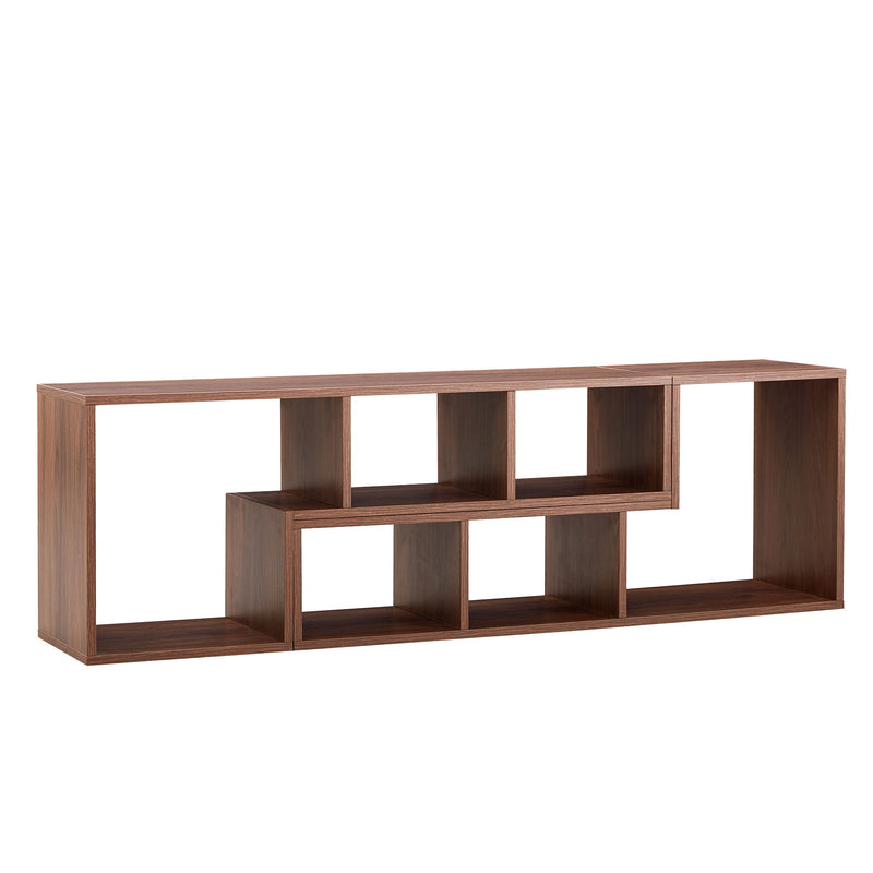 Minimalist Cube TV Stand With Adjustable Open Storage Shelves