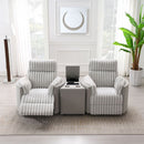 Emee - Console With USB - Gray Corduroy