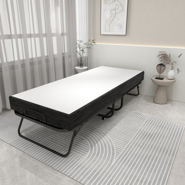 Deluxe Diplomat Folding Bed – Twin Size - with Luxurious Memory Foam Mattress and a Super Strong Sturdy Frame