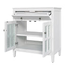 Bathroom Vanity With Ceramic Sink, Adjustable Shelf & Tip Out Tray