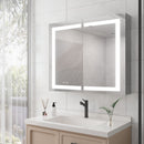 Medicine Cabinet With LED Vanity Mirror, Anti-Fog, Waterproof, Dimmable With Touch Switch