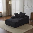 Oversized Chaise Lounge Chair Cozy Cloud Couch With 3 Throw Pillows And Wide Armrest