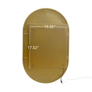 Oval Medicine Cabinet Mirror Bathroom Mirror With Storage Wall Mounted Medicine Mirror Cabinet With LED - Golden