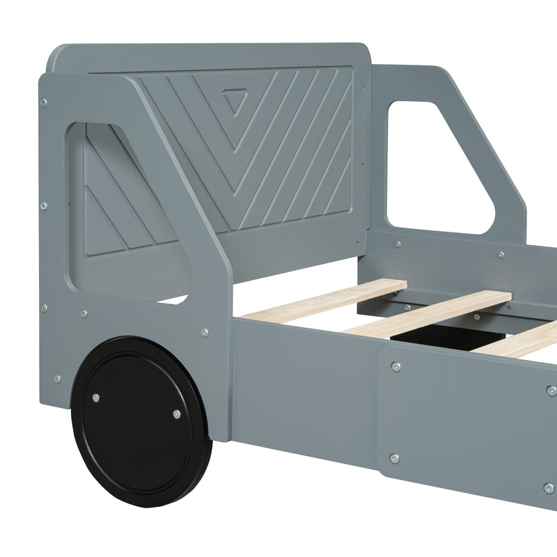 Car Shaped Platform Bed With Wheels