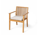 5 Piece Patio Furniture Set Acacia Wood Table And 4 Heavy Duty Cushioned Chairs