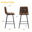 Bar Chair Set Comfortable With Metal Legs And Ergonomic Design