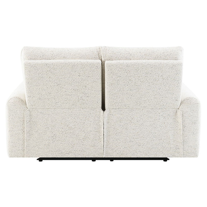 Lalisa - Power Motion Loveseat With USB Port - Cream Chenille