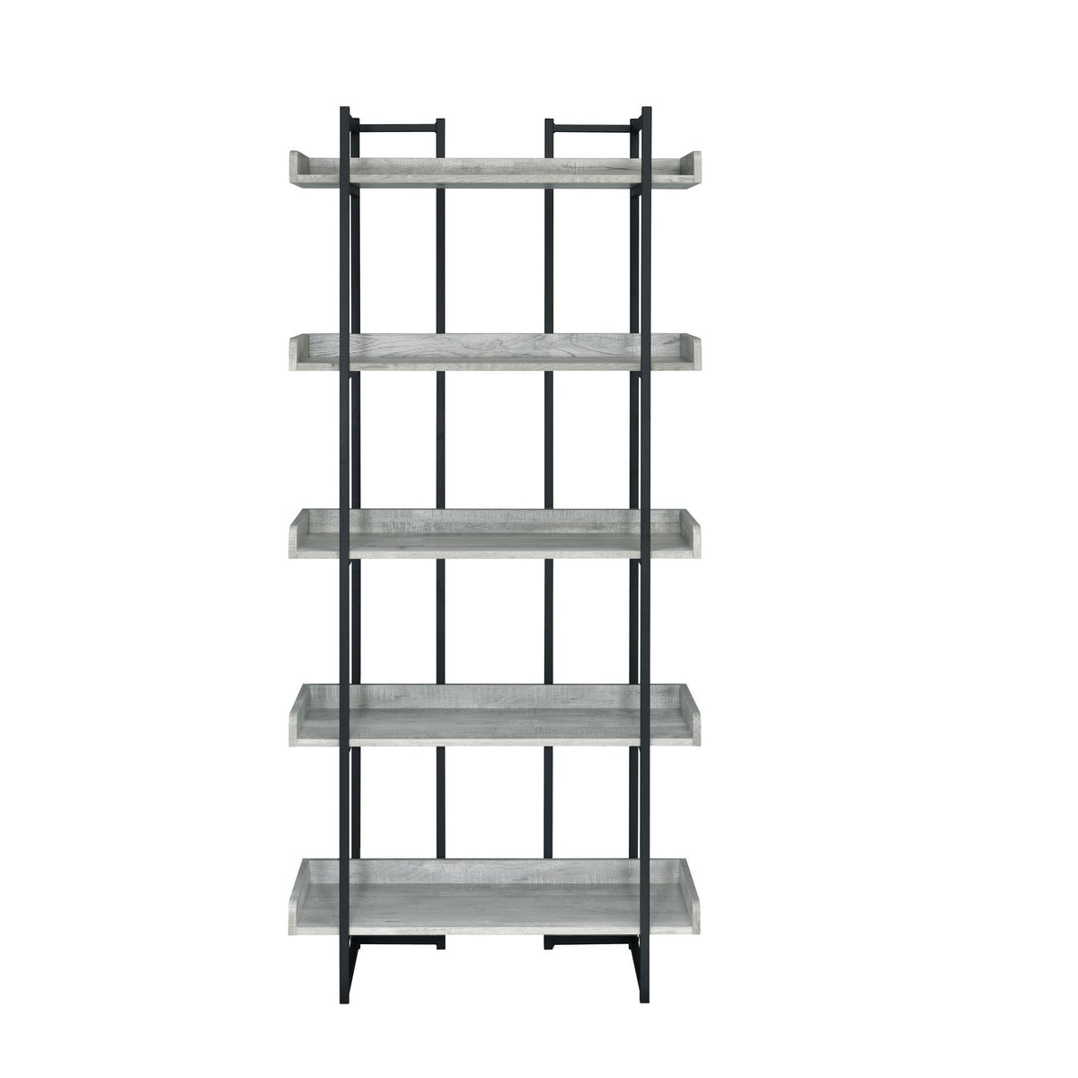 Preston 2 Piece Desk And Bookshelf Set in Gray by Elements International, view 11