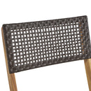 Bistro Foldable Chair With Wicker Backrest