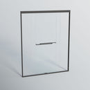 Double Sliding Shower Door, Semi-Frameless Bypass Bathroom Sliding Door With 1/4" (6 Mm) Tempered Glass For Walk-In Shower