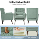 Modern Accent Chair, Teddy Fabric Living Room Chairs Comfy Reading Chair, Mid Century Accent Chair, Lounge Arm Chairs Armchair For Living Room Bedroom - Light Green