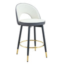 Upholstered Rotatable Bar Chair With Metal Legs For Dining Room