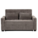 Upholstered Sleeper Bed Sofa With Dual USB Charging, Adjustable Backrest