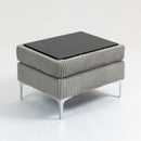 Modular Sectional Sofa Square Storage Ottoman