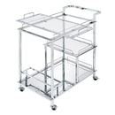 Splinter - Serving Cart - Clear Glass & Chrome