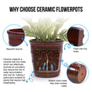 3 Pieces Flowerpot, Planter For Patio, Garden Or Windowsills