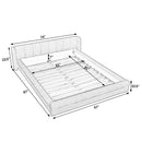 Modern Upholstered Bed Frame With Thick Chenille Fabric And Headboard