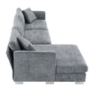 Modern Cloud Sectional Sofa L Shaped Luxury Couch Set With 2 Free Pillows 4 Seat With Oversized Chaise