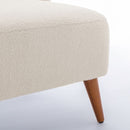 Veda - Accent Chair With Wrap Around Back Boucle - White