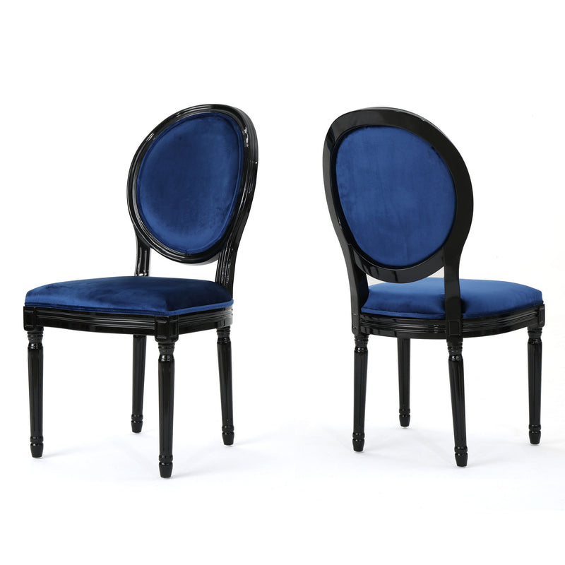 French Country Inspired Dining Chair With Iconic Round Backrest