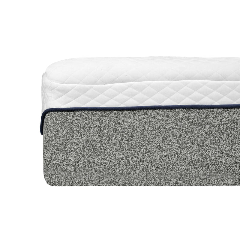 Ultra Plush 13" Gel Memory Foam Mattress For King Size Bed With Double Layered Jacquard Cover - Gray / White