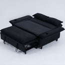 Modern Fabric Multi-Functional Sofa Bed With Adjustable Armrests And Backrests