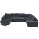 U-Shaped Oversized Modular Cloud Sectional Sofa With Deep Seat For Living Room