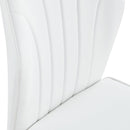 4 Modern Dining Chairs With Stylish Patterned Backrest And Metal Legs