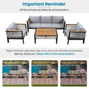 4 Pieces Outdoor Sectional Sofa Set 5 Person Patio Seating Group Outdoor Conversation Set With Cushions And A Coffee Table For Patios
