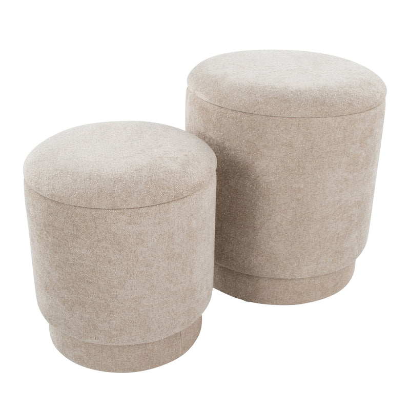 Marla - Upholste Contemporary Ottoman Set