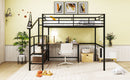 Loft Bed With Desk And Lateral Storage Ladder