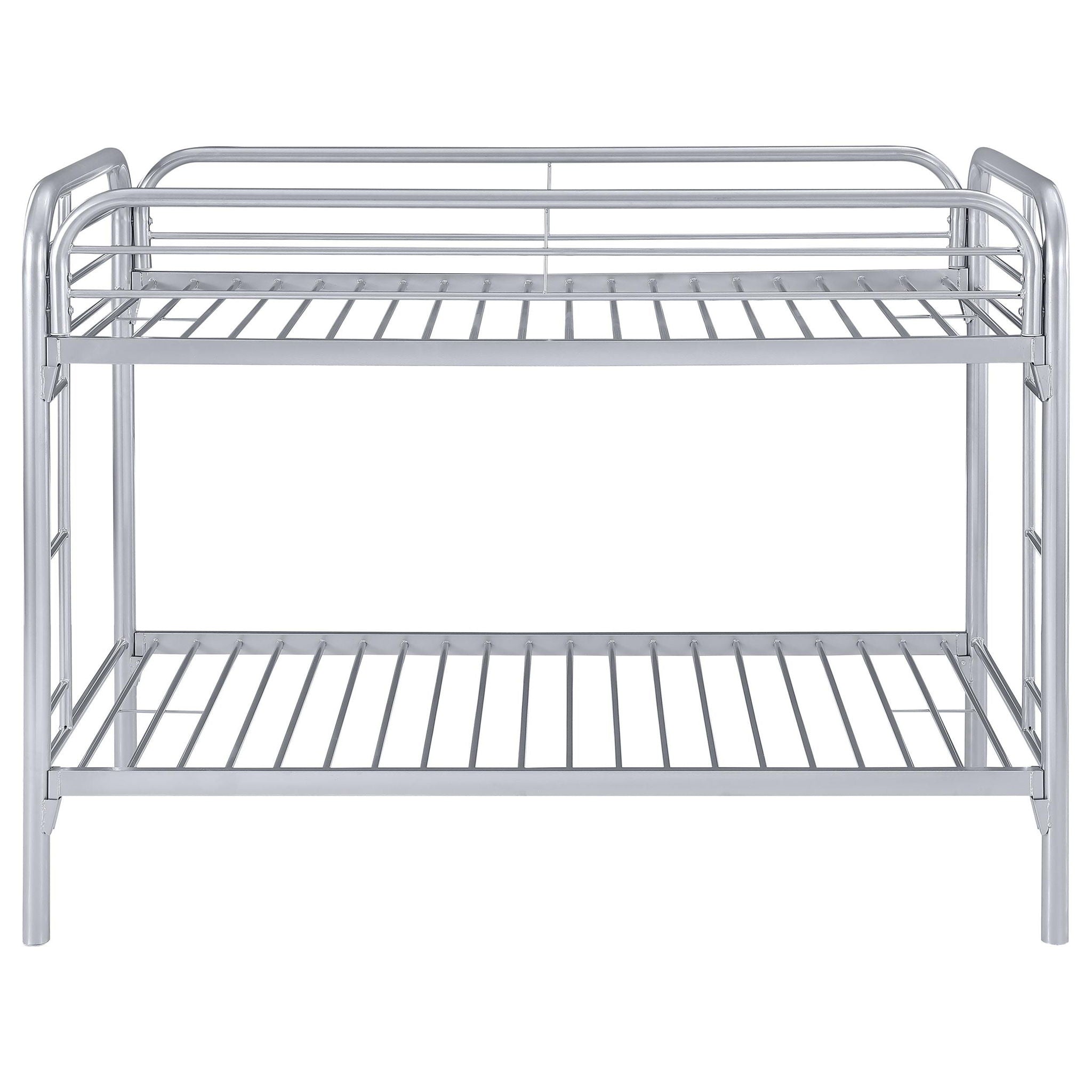 Morgan Metal Twin Over Twin Bunk Bed Silver