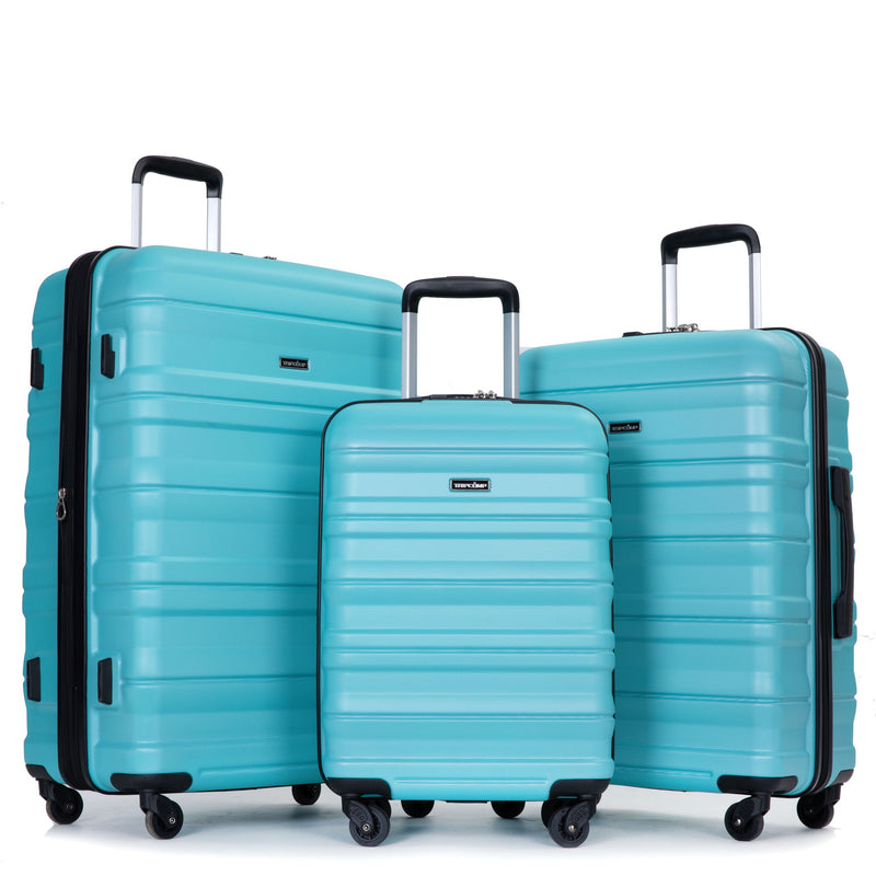 Expandable 3 Piece Luggage Sets Lightweight & Durable Suitcase, Spinner Wheels, Tsa Lock