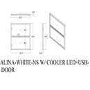 Adelaide - Nightstand With Cooler And Speaker - Grey / Black