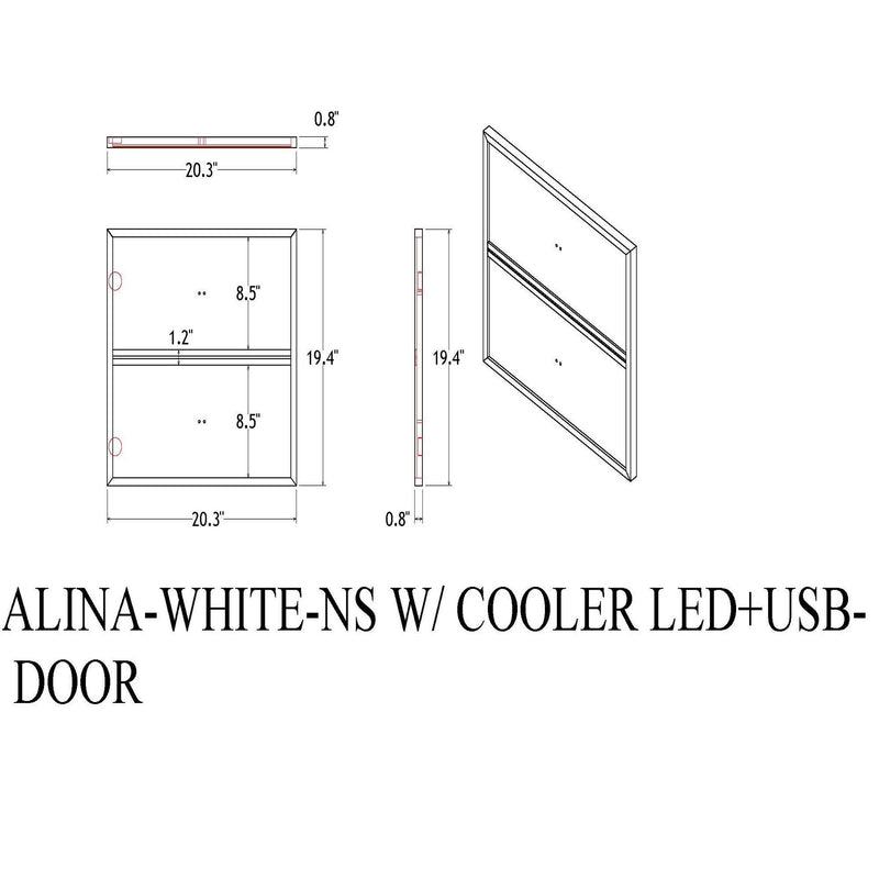 Adelaide - Nightstand With Cooler And Speaker - Grey / Black
