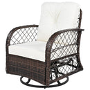 3 Piece Outdoor Chair & Table Set Chat Set, 2 Person Rattan Seating Group